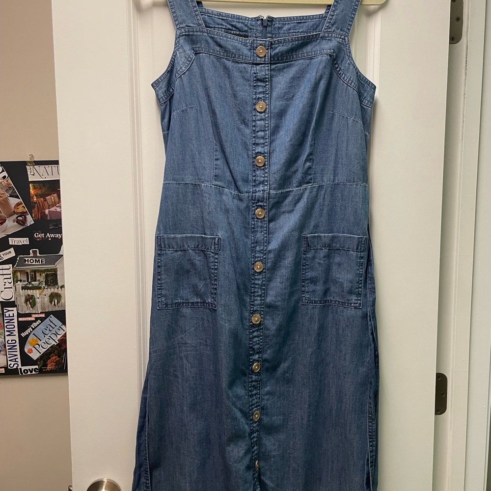 Talbots Blue Denim Midi Dress
